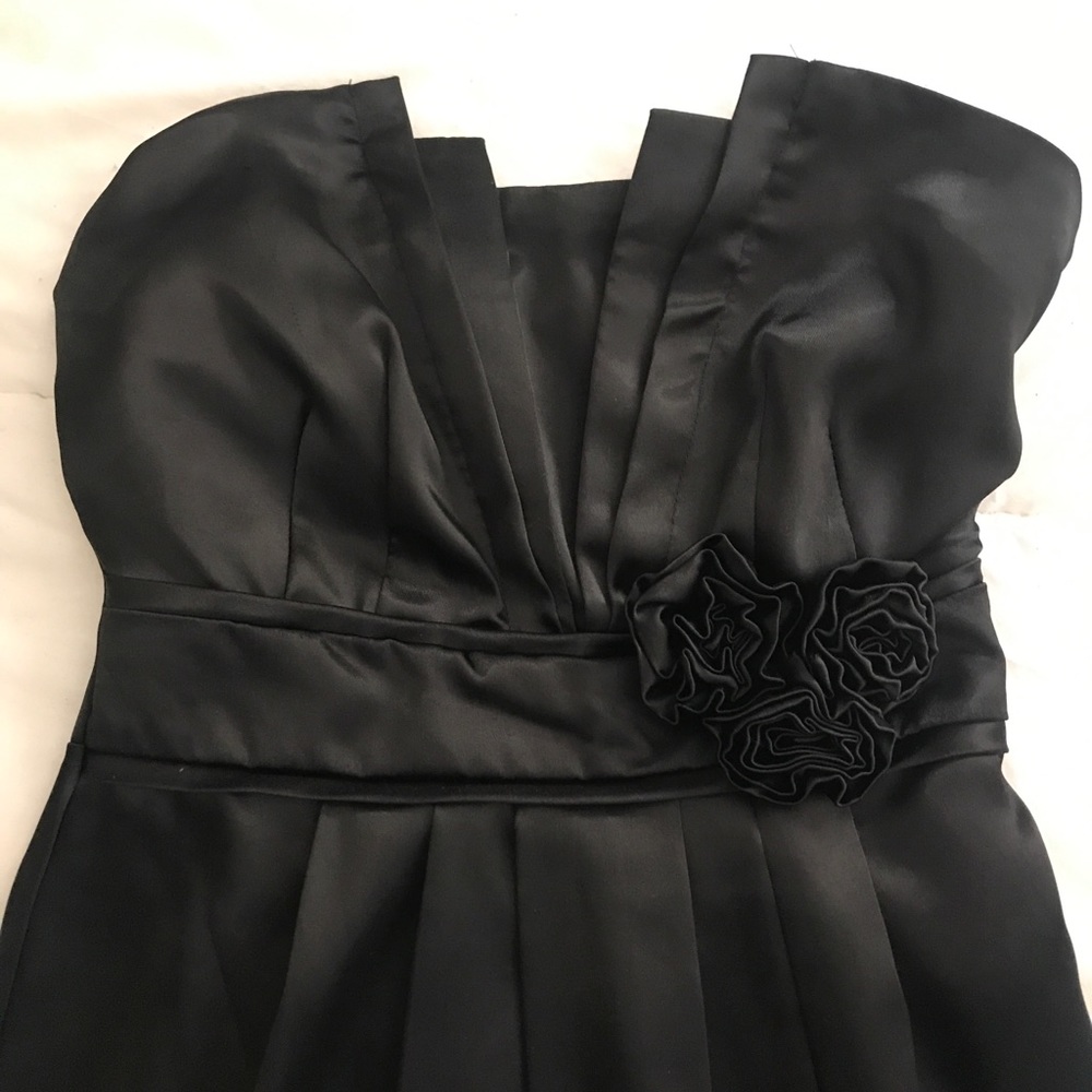 Strapless Satin Cocktail Dress